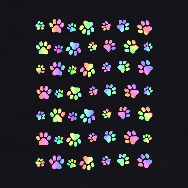 COLORFUL Puppy Paw Prints by SartorisArt1